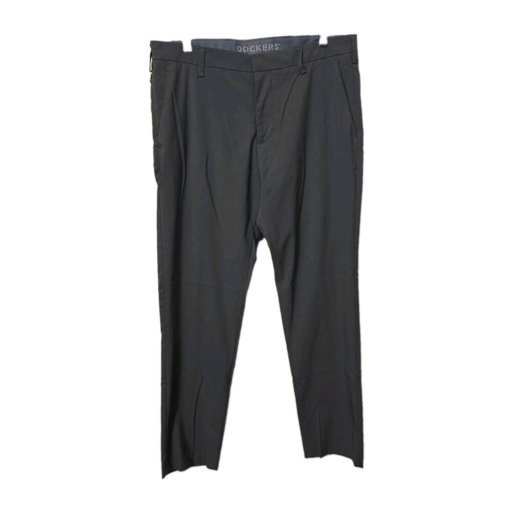 Dockers Gray Slim Fit Pants Men’s 34x32 Supreme Flex Casual Chinos Golf Tech